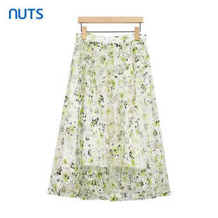 NUTS半身裙女法式 碎花仙女超仙森系裙子a字半裙伞裙323063348