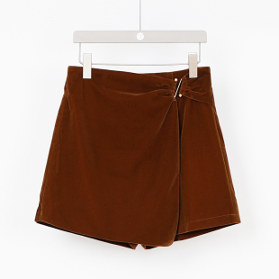 裙裤 红色复古气质高腰显瘦设计感短款 女333062265 新款 NUTS秋季