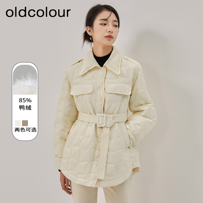 oldcolour2022冬季气质收腰显瘦轻薄保暖羽绒服女O41092178-1599 女装/女士精品 羽绒服 原图主图