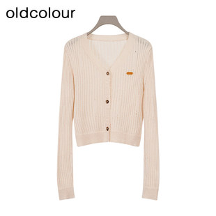 女BQ380575A1 毛织短外套开衫 459 简约显瘦短款 oldcolour春秋款