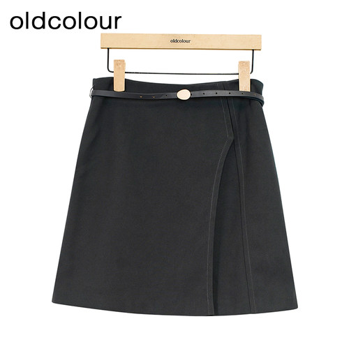 oldcolour欧珂商场同款休闲纯色时尚春季短裙女Q12061086-399