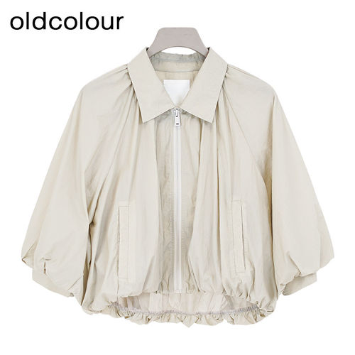 oldcolour欧珂商场同款夏季长袖短外套女BR22041107-599