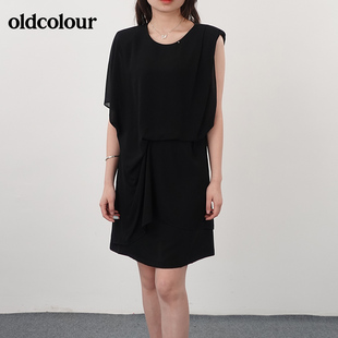 oldcolour欧珂21夏气质遮肉显瘦宽松圆领连衣裙N23104104 699