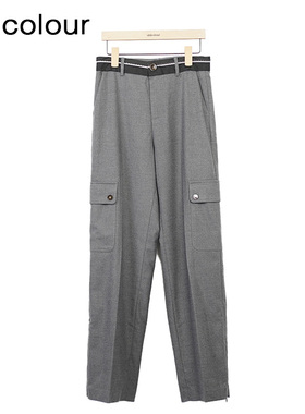 oldcolour美式复古休闲裤冬季时尚直筒工装长裤女O43073353-799