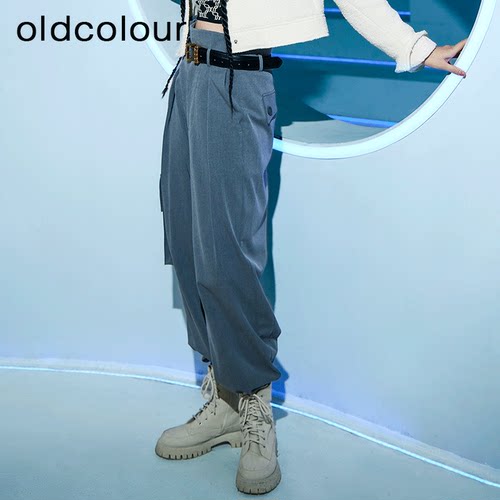 高腰复古oldcolou长款休闲裤