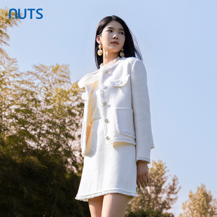 小香风百搭显瘦设计感A字短裙女4420609A1 时尚 899 新品 NUTS冬季