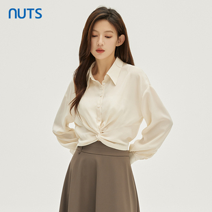 套头衬衫 NUTS秋季 气质通勤风设计感显瘦长袖 时尚 女331011055 新款