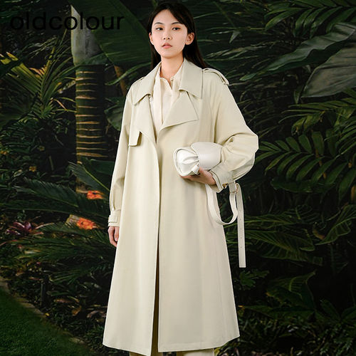 oldcolour欧珂春秋季时尚宽松休闲风衣外套女BR13041067
