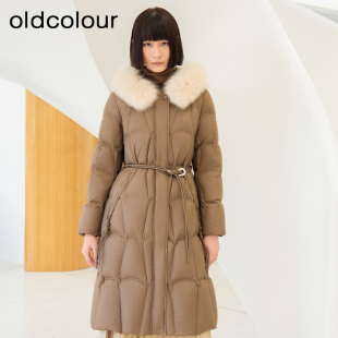 2599 百搭连帽收腰显瘦保暖长羽绒服BQ430903A1 oldcolour冬季 时尚