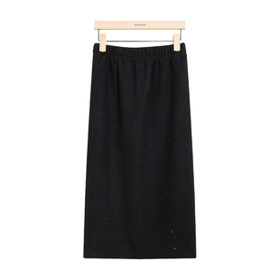 oldcolour冬新款 459 简约气质高腰直筒显瘦松紧腰长裙女P480601A1