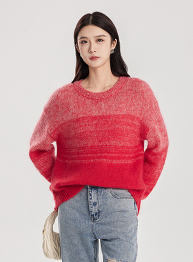 oldcolour春季甜美气质宽松软糯慵懒感针织套头衫女Q110516A1-899