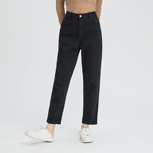 459 女O41113418 oldcolour高1腰显瘦牛仔裤 2022冬九分直筒长裤