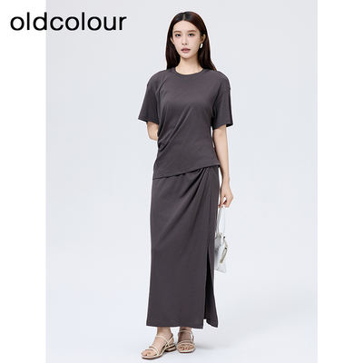 oldcolour欧珂夏季慵懒舒适休闲套装（上装+下装）女