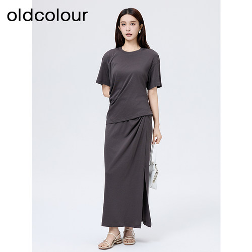 oldcolour欧珂夏季慵懒舒适休闲套装（上装+下装）女