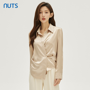 衬衫 NUTS秋季 气质通勤风设计感收腰显瘦长袖 时尚 女331011157 新款