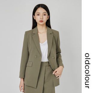 休闲职业外套女O31048015B 秋新款 859 气质西装 oldcolour纯色长袖