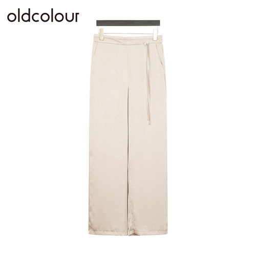 oldcolour欧珂夏季直筒百搭休闲通勤简约日常纯色长裤女Q280703A1