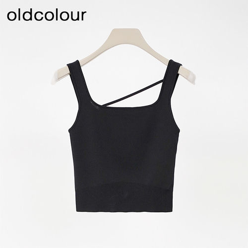 oldcolour欧珂2024春季时尚休闲修身无袖吊带背心Q110510A1-299