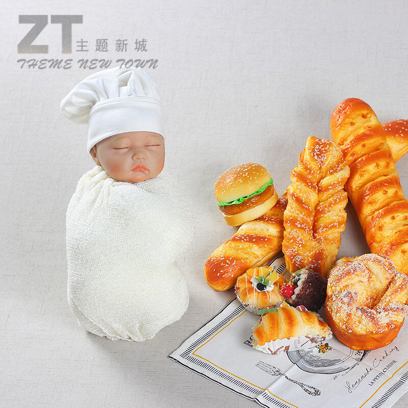 Newborn full moon baby Photography prop children Photography clothing Chef Hat bread prop baby shot Hatin the Children/Baby/Family fitted , Other  category - from Buy2taobao.com to provide professional Taobao agent buy service