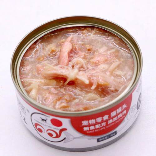白肉猫罐头80g浓汤鸡肉金