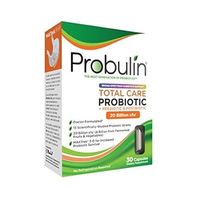 Probulin Total Care Pre + Pro + Postbiotic， 20 Billion CF
