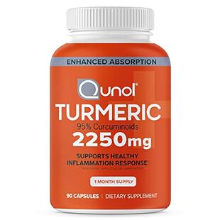 Qunol Turmeric Curcumin with Black Pepper， 2250mg Turmeri
