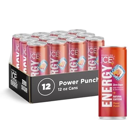 Sparkling Ice +Energy Power Punch 12Pk. Energy Drinks wit