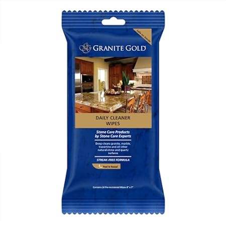 Granite Gold Daily Cleaner Wipes Streak-Free Cleaning for