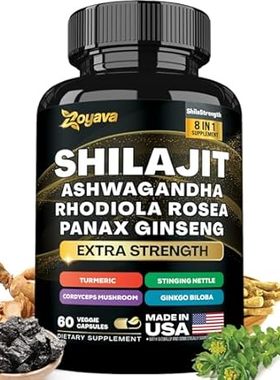 Shilajit 9000 Panax Ginseng 1500MG Ashwagandha 2000MG Rho