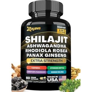 Shilajit 9000 Panax Ginseng 1500MG Ashwagandha 2000MG Rho
