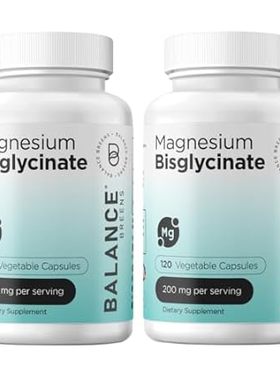 Magnesium Bisglycinate 200mg High Absorption Chelated - 1