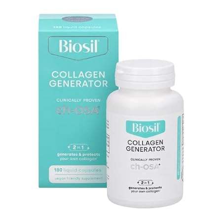 Biosil Collagen Generator- 180 Liquid Capsules- with Pa