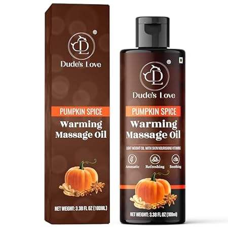 Organic Pumpkin Spice Warming Massage Oil - Smooth Glide,