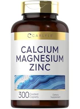 Carlyle Calcium Magnesium Zinc | 300 Caplets | Vegetarian