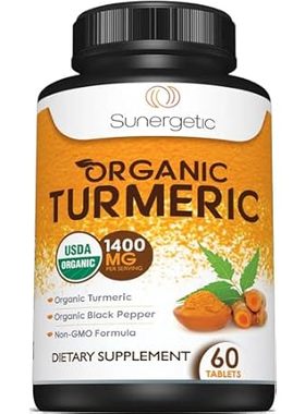 USDA Certified Organic Turmeric Supplement – Includes Org