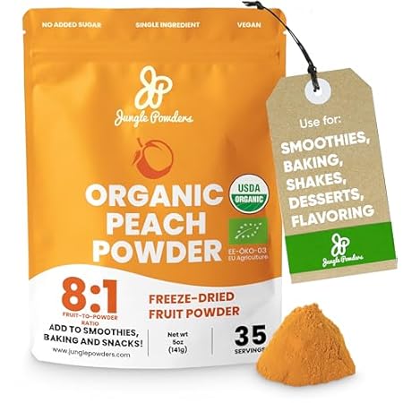 Jungle Powders Organic Peach Powder 5 Ounce Bag Powdered