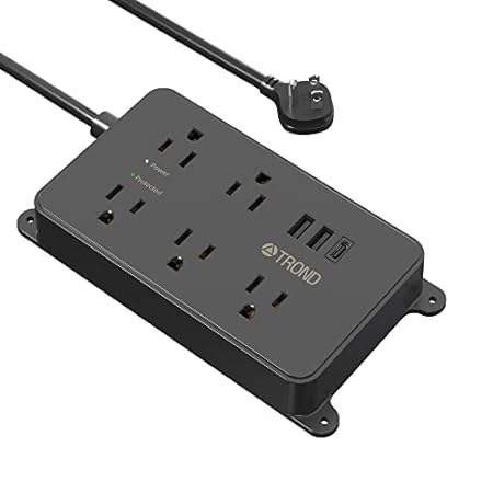 Power Strip Surge Protector， TROND 5 Widely-Spaced Outlet