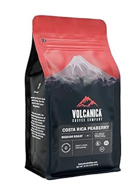 Costa Rica Peaberry Coffee， Whole Bean， Medium Roast， Fre