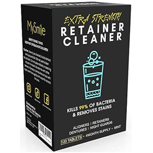 Mysmile Retainer Cleaner with 120 Denture Cleaning Tablet