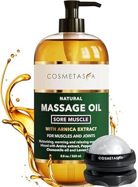 Cosmetasa Massage Oil for Sore Muscles with Roller Ball -