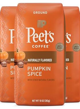 Peet's Flavored Coffee， Pumpkin Spice Ground Coffee， 30 O