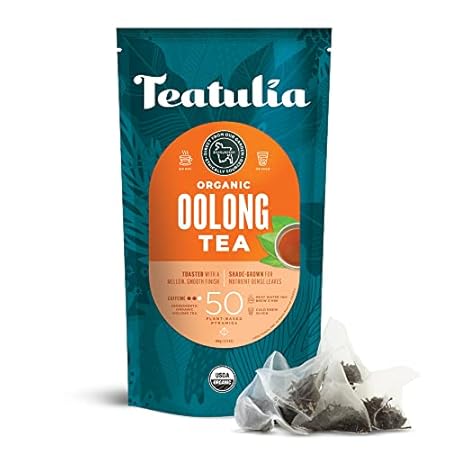 Teatulia Organic Oolong Tea Bags (50 Pyramid Sachet Teaba