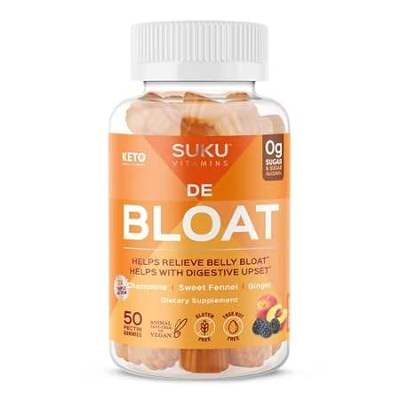 SUKU Vitamins - Debloat Digestive Gummies for Gut Health，