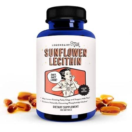 Legendairy Milk Sunflower Lecithin， 1200mg Organic Sunflo