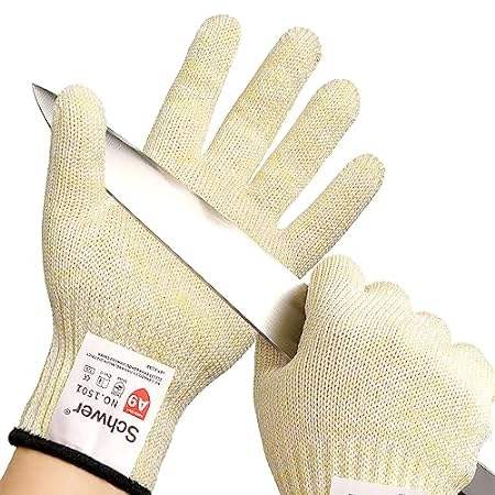 Schwer ANSI A9 Cut Resistant Gloves， Uncoated Food Grade