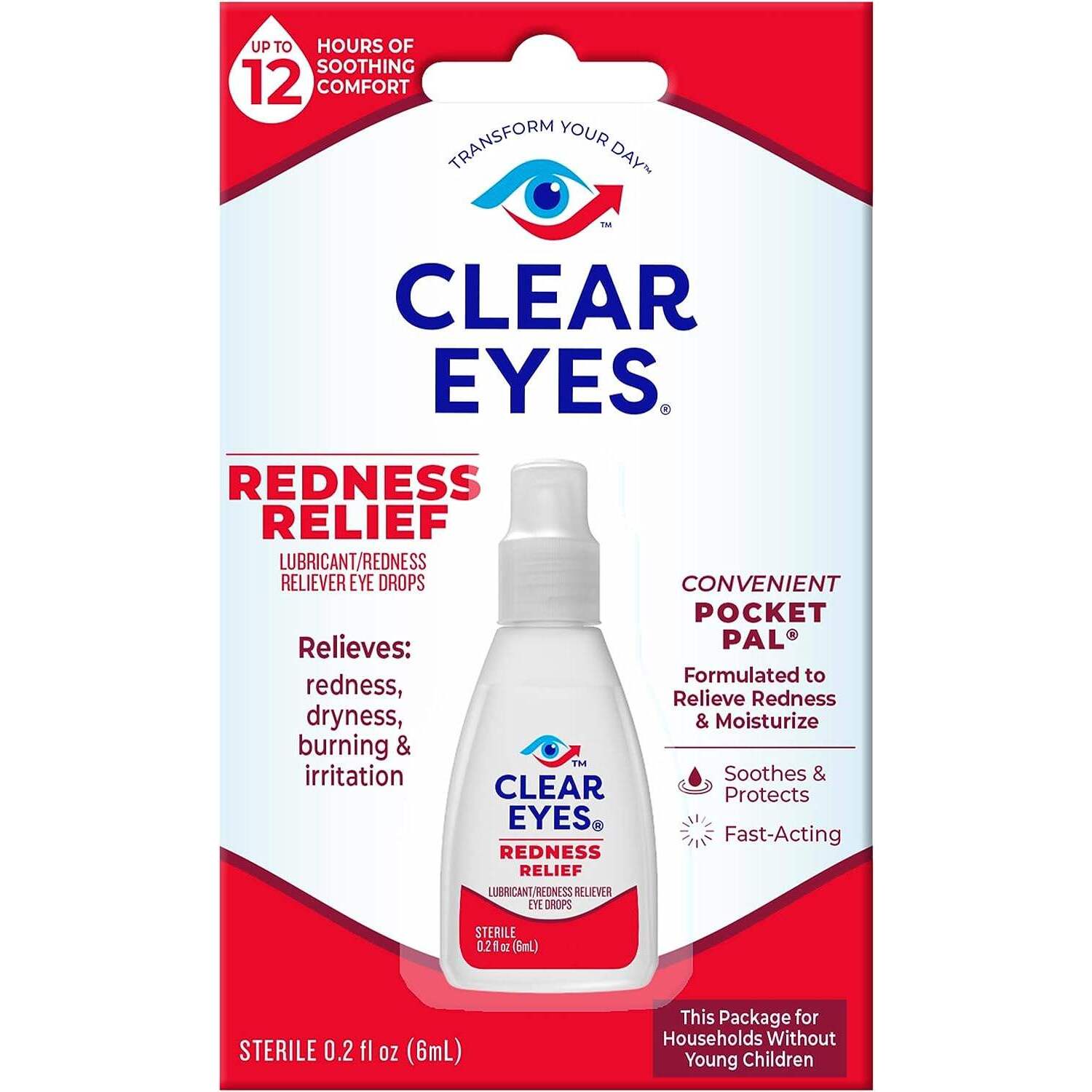 现货秒发 Clear Eyes Eye Redness Relief 0.2 Fl Oz