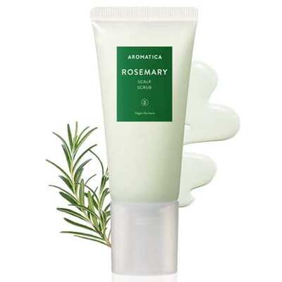 AROMATICA Rosemary Scalp Scrub 5.82oz / 165g， Sulfate-Fre