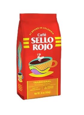 Sello Rojo， Tradicional Medium Roast Ground Coffee Bag， 1