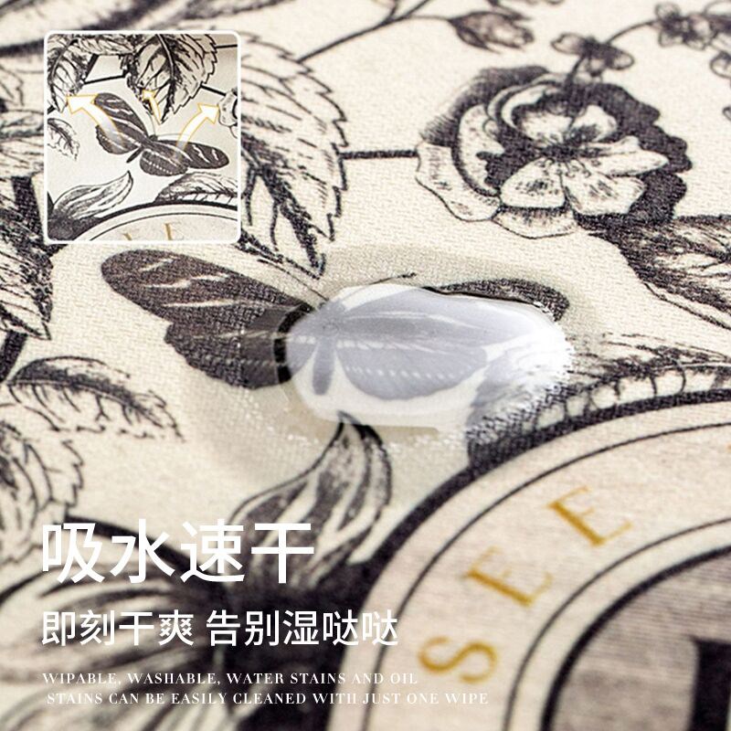 真大理石7字形h厨房地垫硅藻泥吸水耐脏防滑防油防污L型转角地!