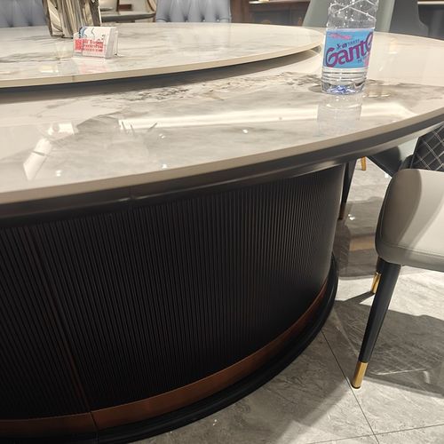 新款酒店餐桌大圆桌电动转盘饭店餐厅E桌子15人30人定制火锅桌包